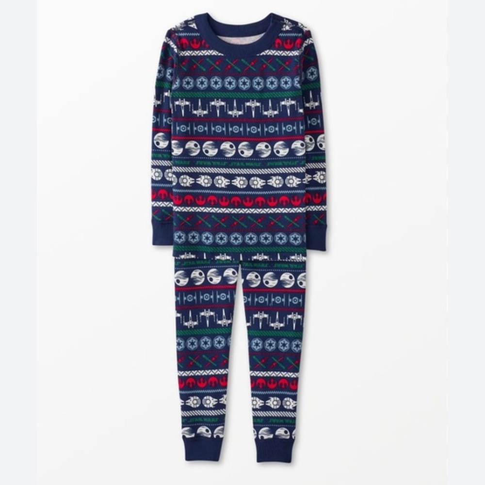 Hanna Andersson | Navy Star Wars Pajama Set Light Sabers Jet Fighters 110cm